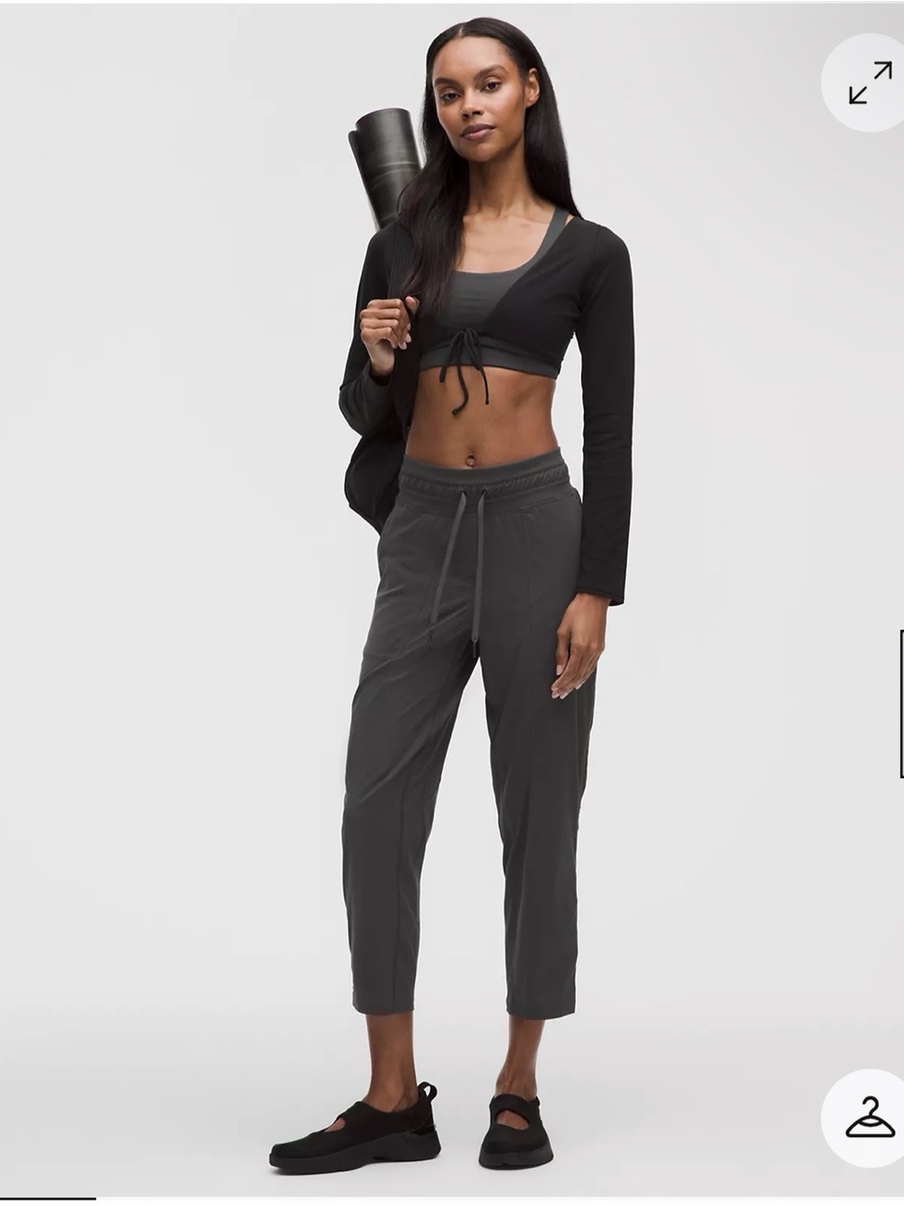 lululemon athletica midrise cropped Dance studio pants in espresso